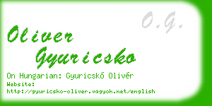 oliver gyuricsko business card
